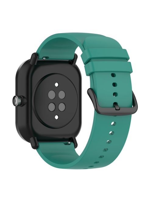 22mm Silicone Watch Strap Soft Wristband with Buckle for Samsung Galaxy Watch3 45mm/Active/Huawei Watch 3 - Green