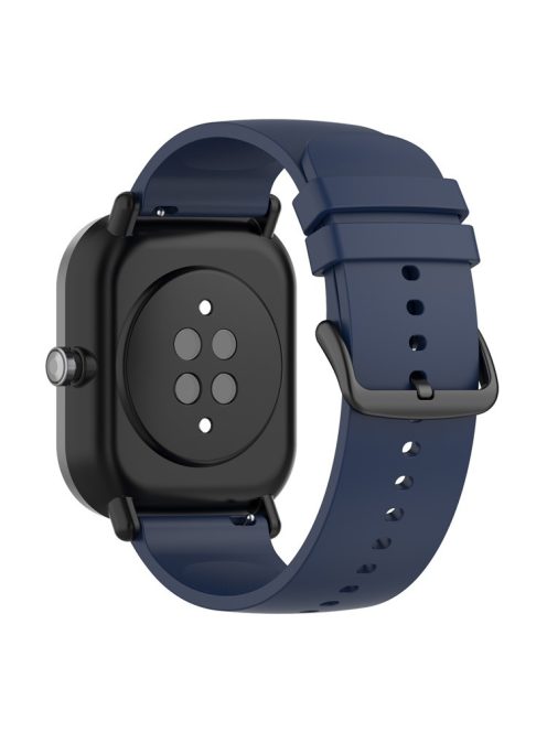 22mm Silicone Watch Strap Soft Wristband with Buckle for Samsung Galaxy Watch3 45mm/Active/Huawei Watch 3 - Midnight Blue