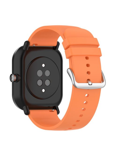 22mm Silicone Watch Strap Soft Wristband with Buckle for Samsung Galaxy Watch3 45mm/Active/Huawei Watch 3 - Orange