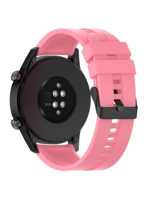 22mm Silicone Watch Strap Wristband with Steel Pin Buckle for Huawei Watch GT3/GT Runner - Pink