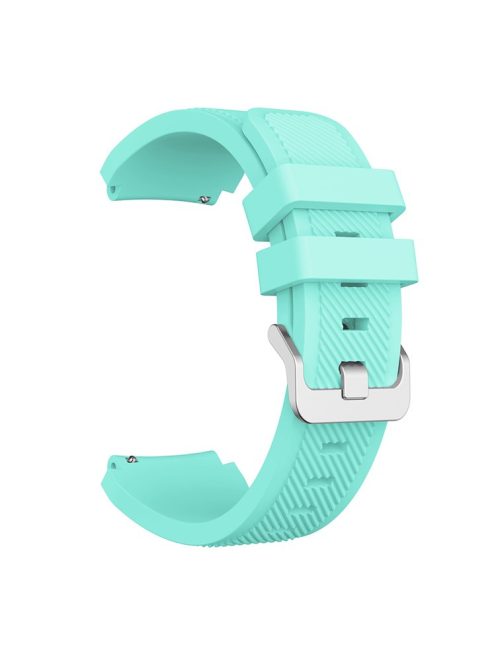 22mm Silicone Wrist Strap Pin Buckle Sports Watch Band Replacement for Huawei Watch GT - Cyan