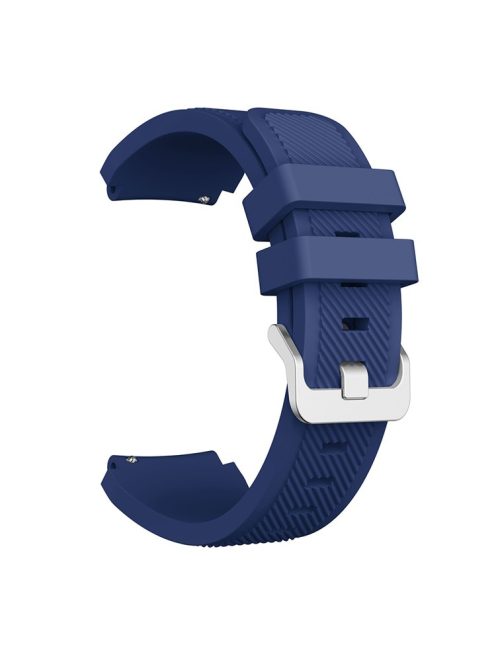 22mm Silicone Wrist Strap Pin Buckle Sports Watch Band Replacement for Huawei Watch GT - Dark Blue