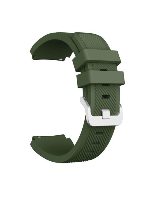 22mm Silicone Wrist Strap Pin Buckle Sports Watch Band Replacement for Huawei Watch GT - Green