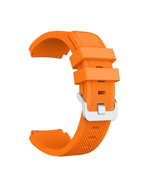 22mm Silicone Wrist Strap Pin Buckle Sports Watch Band Replacement for Huawei Watch GT - Orange