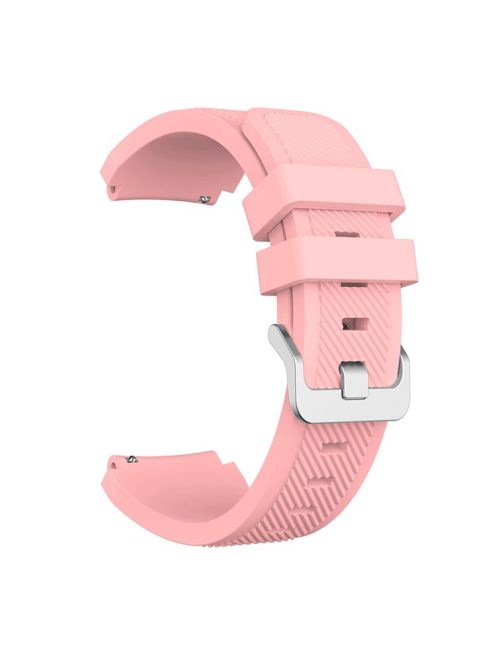 22mm Silicone Wrist Strap Pin Buckle Sports Watch Band Replacement for Huawei Watch GT - Pink