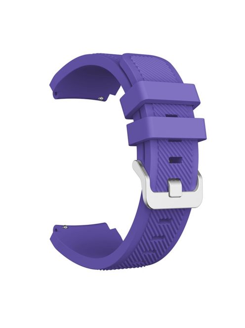 22mm Silicone Wrist Strap Pin Buckle Sports Watch Band Replacement for Huawei Watch GT - Purple