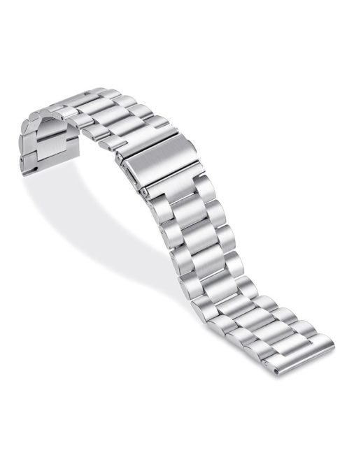 22mm Three Beads Stainless Steel Watch Band with Butterfly Clasp for Huawei Watch GT - Silver