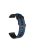 22mm Twill Color-blocking Silicone Strap for Samsung Gear S3/Galaxy Watch 46mm/Huawei GT2 46mm/Huami Amazfit Watch 1/2/GTR 47mm - Black/Blue