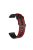 22mm Twill Color-blocking Silicone Strap for Samsung Gear S3/Galaxy Watch 46mm/Huawei GT2 46mm/Huami Amazfit Watch 1/2/GTR 47mm - Black/Red