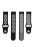 22mm Two-tone Silicone Smart Watch Band for Huawei Watch GT / Ticwatch 1 / Huami - Black/Grey