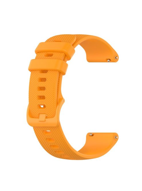 22mm Universal Grid Texture Silicone Watchband Replace Strap for Huawei Watch 3 / 3 Pro / Samsung Amazfit Watch Etc - Orange