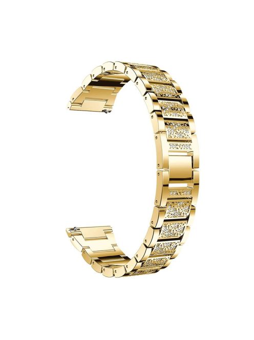 22mm Universal Rhinestone Decor Metal Watch Band for Huawei Watch GT / Samsung Gear S3 Classic / S3 Frontier - Gold