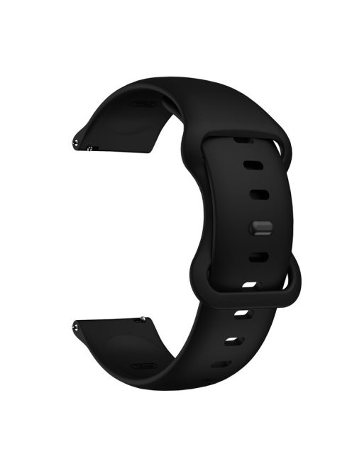 22mm Width Soft Silicone Universal Band Strap Replacement for Huawei Watch 3 / 3 Pro / Samsung Amazfit Watch Etc - Black