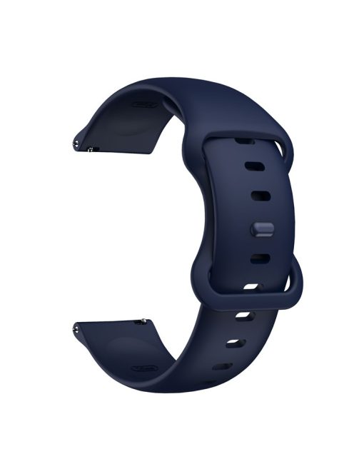 22mm Width Soft Silicone Universal Band Strap Replacement for Huawei Watch 3 / 3 Pro / Samsung Amazfit Watch Etc - Dark Blue