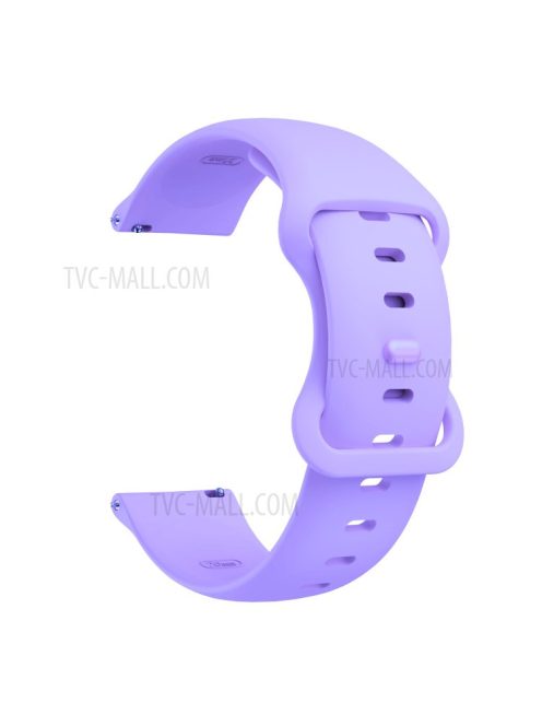 22mm Width Soft Silicone Universal Band Strap Replacement for Huawei Watch 3 / 3 Pro / Samsung Amazfit Watch Etc - Purple