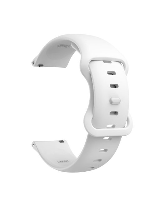 22mm Width Soft Silicone Universal Band Strap Replacement for Huawei Watch 3 / 3 Pro / Samsung Amazfit Watch Etc - White