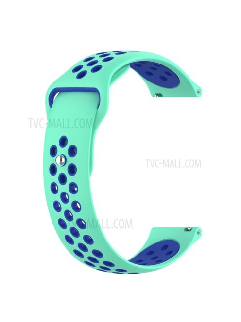 Dual Color Adjustable Silicone Watch Band Wrist Strap 22mm for Huawei Watch 3/Watch 3 Pro - Teal/Blue