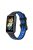 Dual Color Watch Band for Huawei Band 7, Pin Buckle Soft TPU Wrist Strap Replacement - Black/Blue