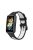 Dual Color Watch Band for Huawei Band 7, Pin Buckle Soft TPU Wrist Strap Replacement - Black/White