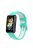 Dual Color Watch Band for Huawei Band 7, Pin Buckle Soft TPU Wrist Strap Replacement - Cyan/White