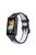 Dual Color Watch Band for Huawei Band 7, Pin Buckle Soft TPU Wrist Strap Replacement - Midnight Blue/White