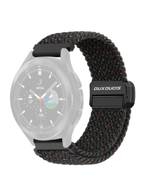 DUX DUCIS Mixture Pro Series Nylon Woven Strap for Samsung Galaxy Watch6  /  Watch5  /  Huawei Watch GT3 Magnetic Buckle 20mm Watchband - Black Unity