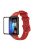 ENKAY HAT PRINCE For Huawei Band 8 / Band 8 NFC / Band 9 / Band 9 NFC Printed Silicone Watch Band with Soft PC Edge PMMA Screen Film - Red