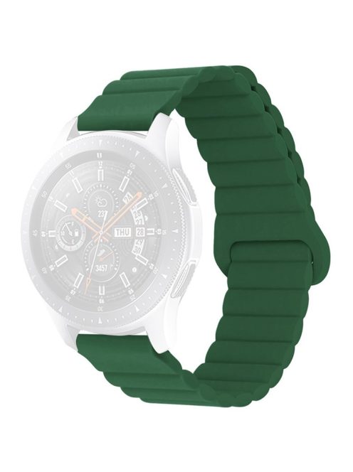 For Haylou LS02 / RS4 / RS4 Plus / Huawei Watch GT 3 Pro 43mm, Silicone Watchband 20mm Universal Magnetic Watch Strap - Green