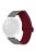 For Haylou LS02 / RS4 / RS4 Plus / Huawei Watch GT 3 Pro 43mm, Silicone Watchband 20mm Universal Magnetic Watch Strap - Grey / Wine Red