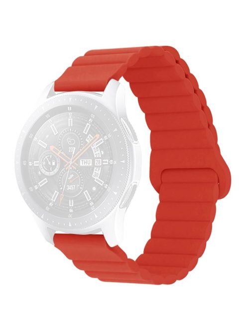 For Haylou LS02 / RS4 / RS4 Plus / Huawei Watch GT 3 Pro 43mm, Silicone Watchband 20mm Universal Magnetic Watch Strap - Red