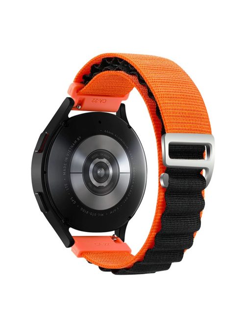 For Huawei / Samsung / Huami Amazfit GTS 4 / 3 / 2 / 1 / mini Watch Band Universal 20mm Nylon Wrist Strap - Orange+Black