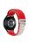 For Huawei / Samsung / Huami Amazfit GTS 4 / 3 / 2 / 1 / mini Watch Band Universal 20mm Nylon Wrist Strap - Red+White