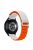 For Huawei / Samsung / Huami Amazfit GTS 4 / 3 / 2 / 1 / mini Watch Band Universal 20mm Nylon Wrist Strap - White+Orange