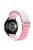 For Huawei / Samsung / Huami Amazfit GTS 4 / 3 / 2 / 1 / mini Watch Band Universal 20mm Nylon Wrist Strap - White+Pink