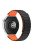 For Huawei / Samsung Smart Watch Silicone Band 22mm Universal Magnetic Replacement Strap - Black+Orange