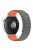 For Huawei / Samsung Smart Watch Silicone Band 22mm Universal Magnetic Replacement Strap - Grey+Orange