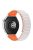 For Huawei / Samsung Smart Watch Silicone Band 22mm Universal Magnetic Replacement Strap - Starlight+Orange