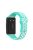 For Huawei Band 6 / Honor Band 6 Dual Color Silicone Watch Band Adjustable Wrist Strap Replacement - Cyan / White