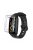 For Huawei Band 6 Soft Silicone Sports Wristband with Transparent TPU Case Full Around Bumper Frame Cover - Black