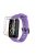 For Huawei Band 6 Soft Silicone Sports Wristband with Transparent TPU Case Full Around Bumper Frame Cover - Lilac Purple