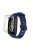 For Huawei Band 6 Soft Silicone Sports Wristband with Transparent TPU Case Full Around Bumper Frame Cover - Midnight Blue