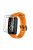 For Huawei Band 6 Soft Silicone Sports Wristband with Transparent TPU Case Full Around Bumper Frame Cover - Orange