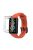 For Huawei Band 6 Soft Silicone Sports Wristband with Transparent TPU Case Full Around Bumper Frame Cover - Red Orange