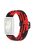 For Huawei Band 7 Braided Watch Band Replacement Wrist Strap with Adjustable Buckle - Red / Black