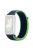 For Huawei Band 7 Nylon Watch Strap Adjustable Loop Fastener Replacement Sport Wrist Band - Green / Blue