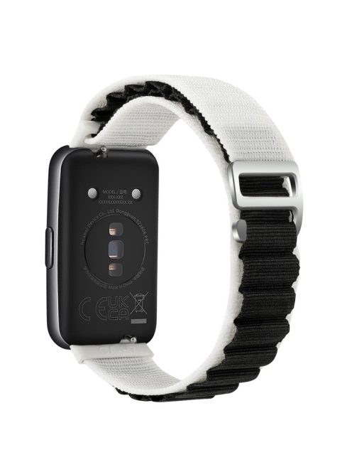 For Huawei Band 7 Replacement Watch Band Nylon Adjustable Wrist Strap - Starlight / Black