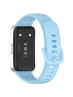   For Huawei Band 8 / 8 NFC / 9 / 9 NFC Glossy Silicone Watch Strap Replacement Watchband - Baby Blue