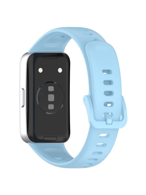 For Huawei Band 8 / 8 NFC / 9 / 9 NFC Glossy Silicone Watch Strap Replacement Watchband - Baby Blue