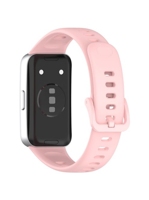 For Huawei Band 8 / 8 NFC / 9 / 9 NFC Glossy Silicone Watch Strap Replacement Watchband - Pink