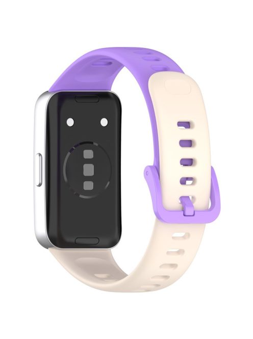 For Huawei Band 8 / 8 NFC / 9 / 9 NFC Glossy Silicone Watch Strap Replacement Watchband - Starlight+Purple